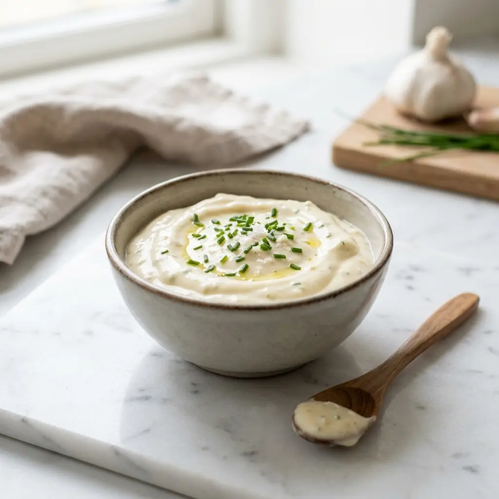 Foto della salsa, del dressing o del condimento: Aioli fatta in casa