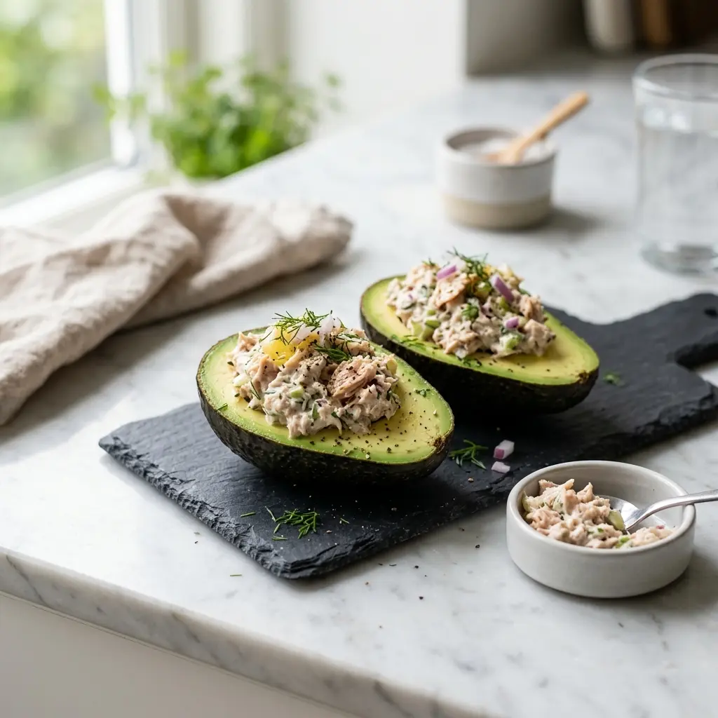 Foto del piatto pronto: Avocado ripieno con tonno