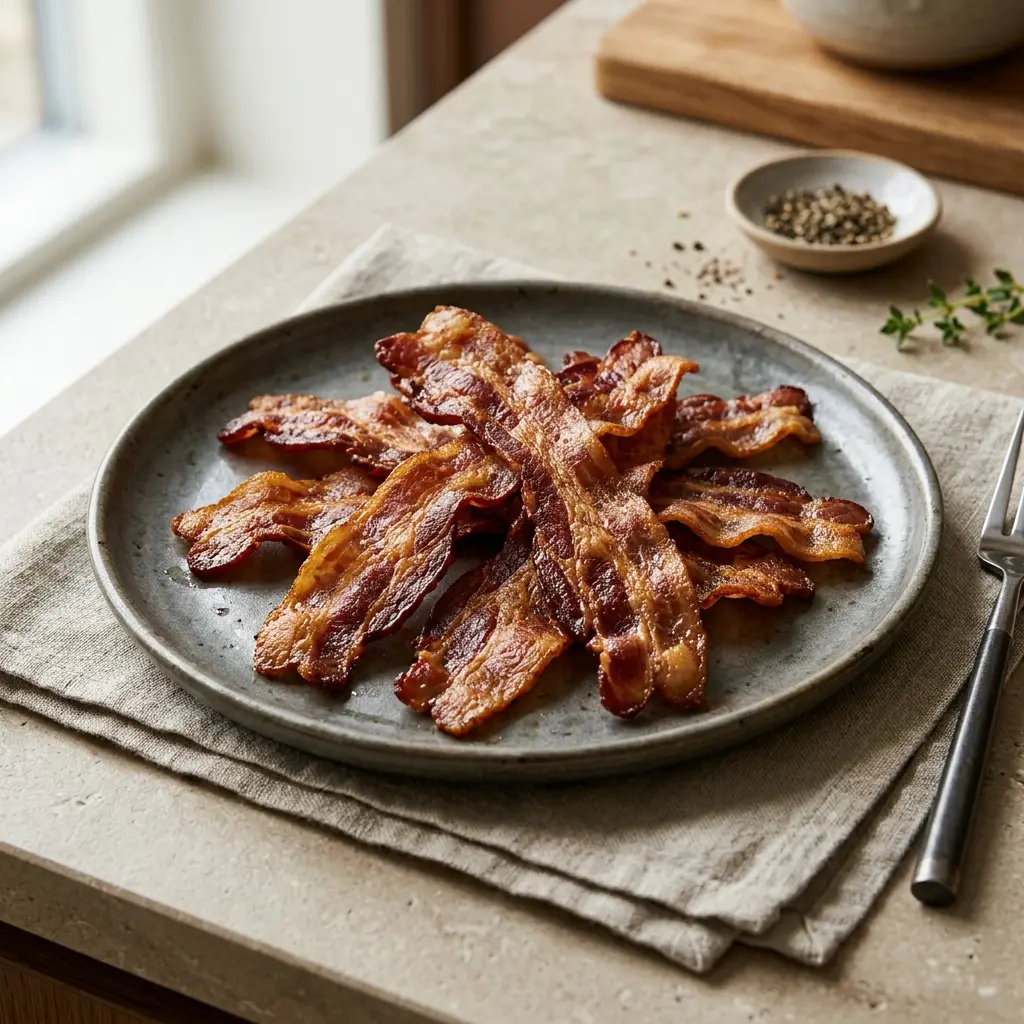 Foto del piatto pronto: Bacon croccante al forno