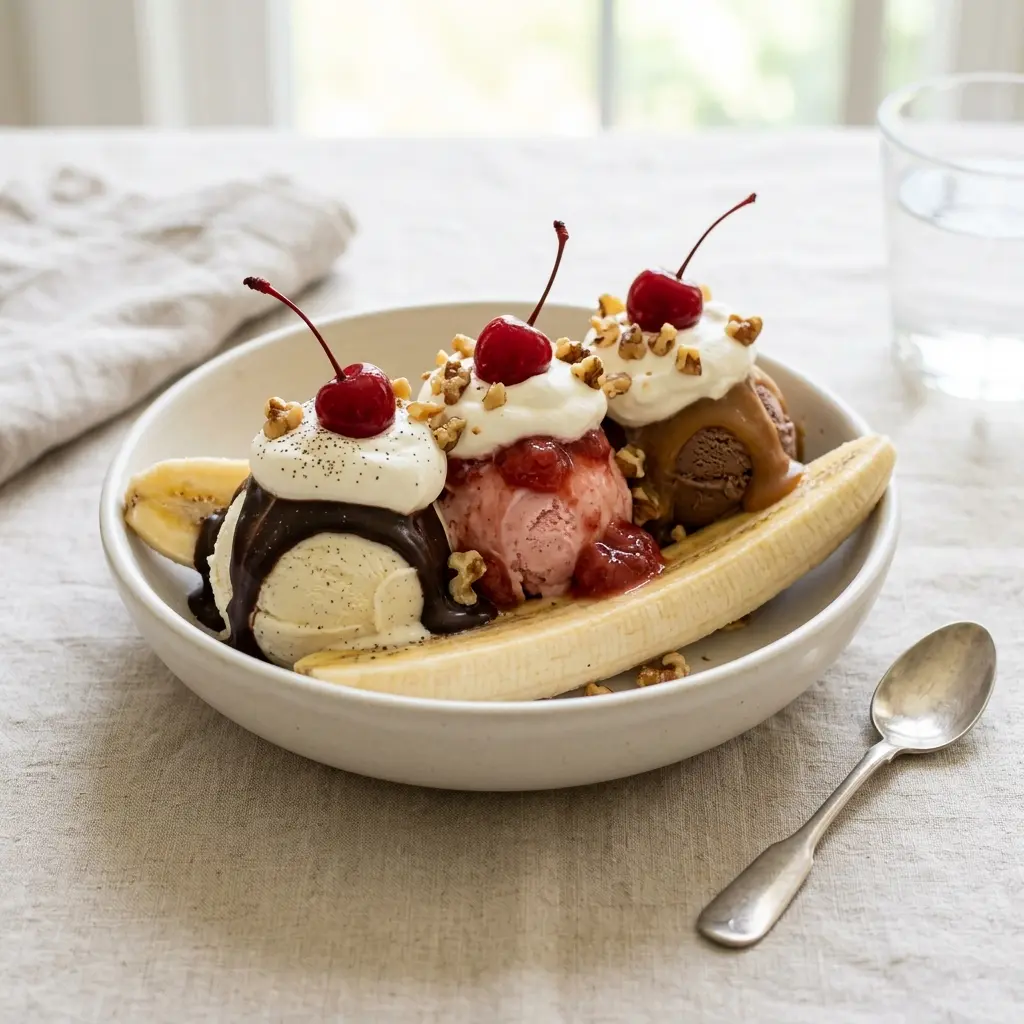 Foto del piatto pronto: Banana split