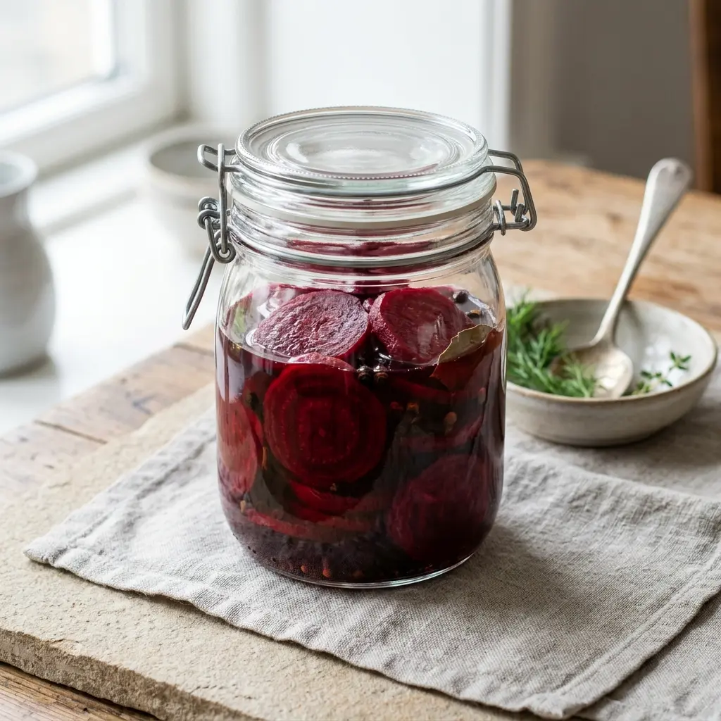 Foto della salsa, del dressing o del condimento: Barbabietole sottaceto