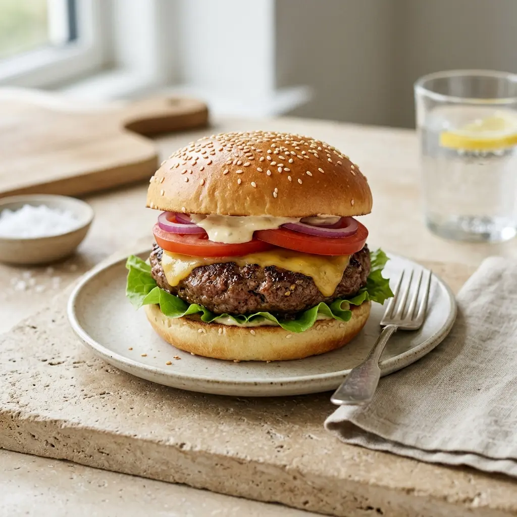 Foto del piatto pronto: Burger fatto in casa