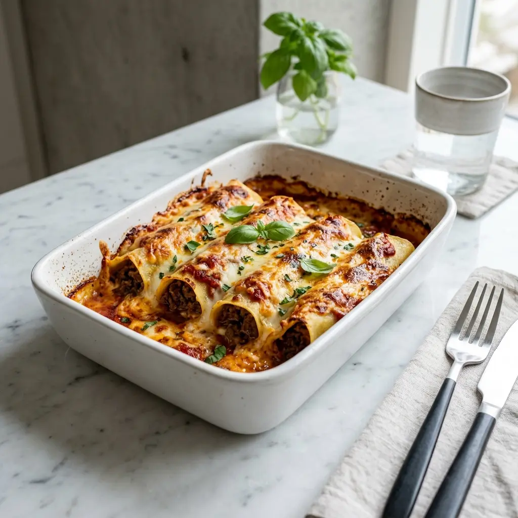 Foto del piatto pronto: Cannelloni con manzo