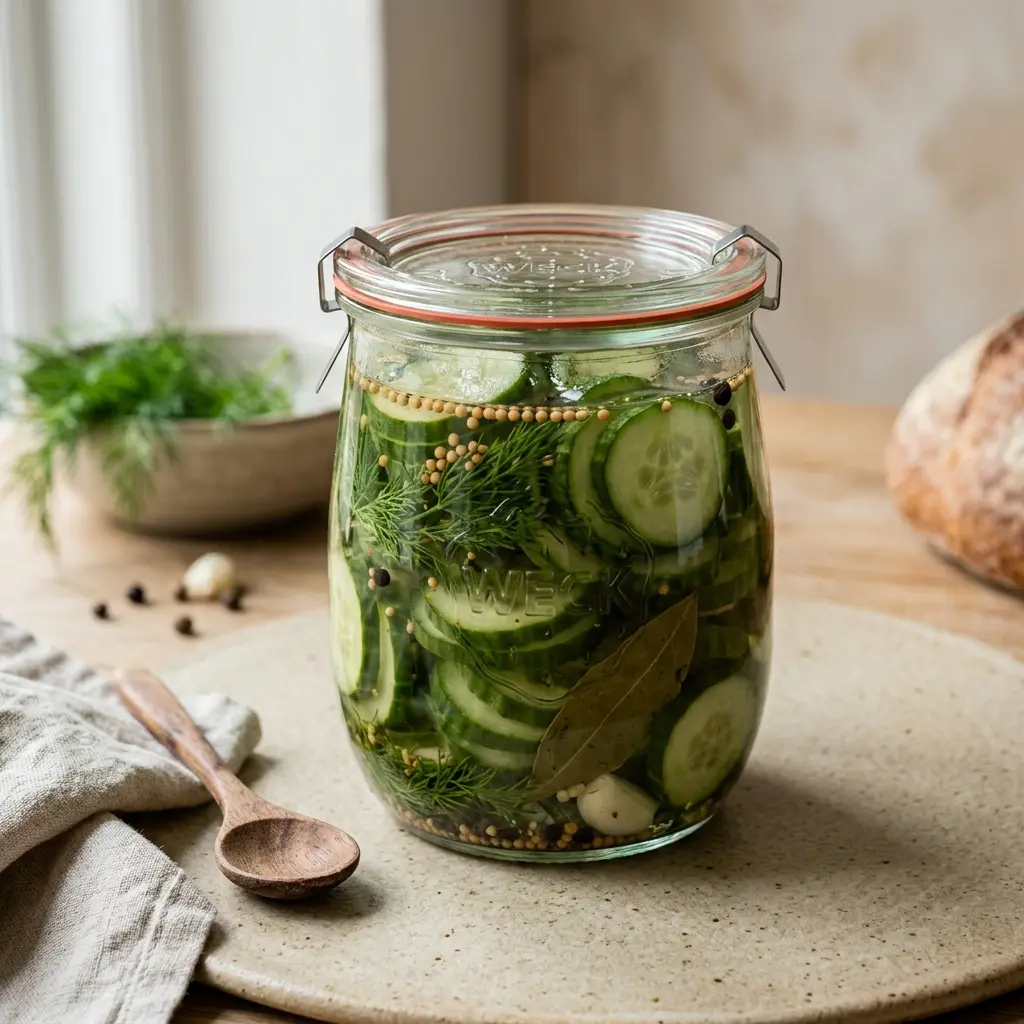 Foto della salsa, del dressing o del condimento: Cetriolini sottaceto