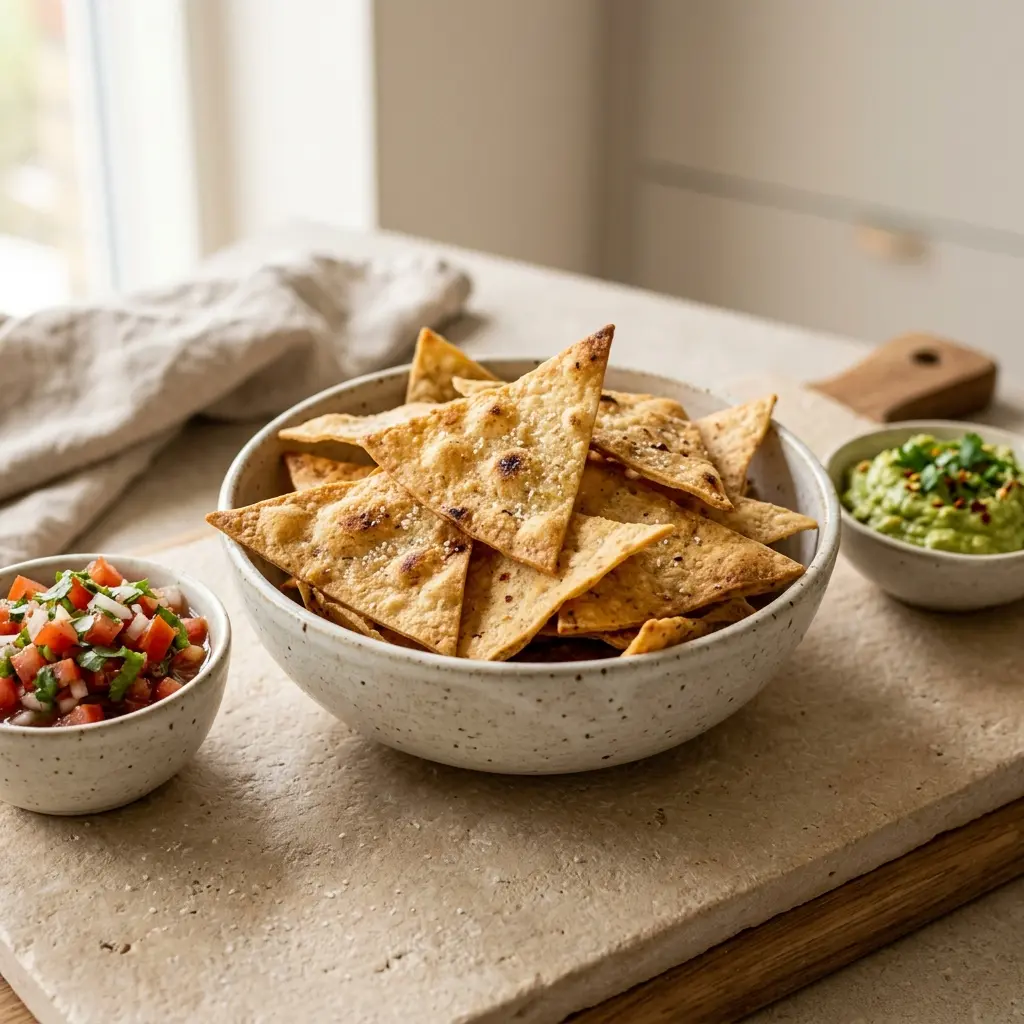 Foto del pane o prodotto da forno: Chips di tortilla fatte in casa