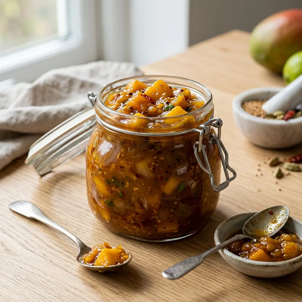 Foto della salsa, del dressing o del condimento: Chutney di mango