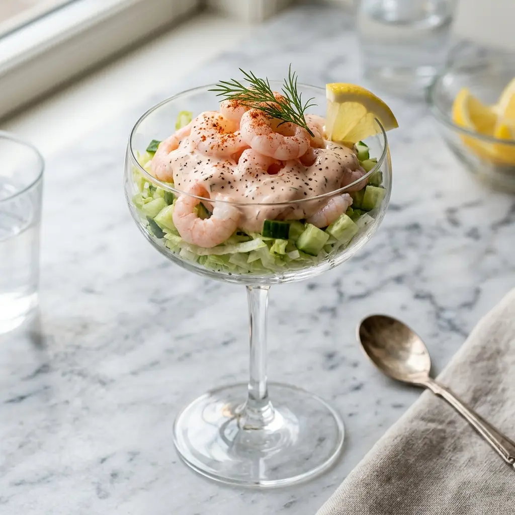 Foto della bevanda pronta: Cocktail di gamberi classico