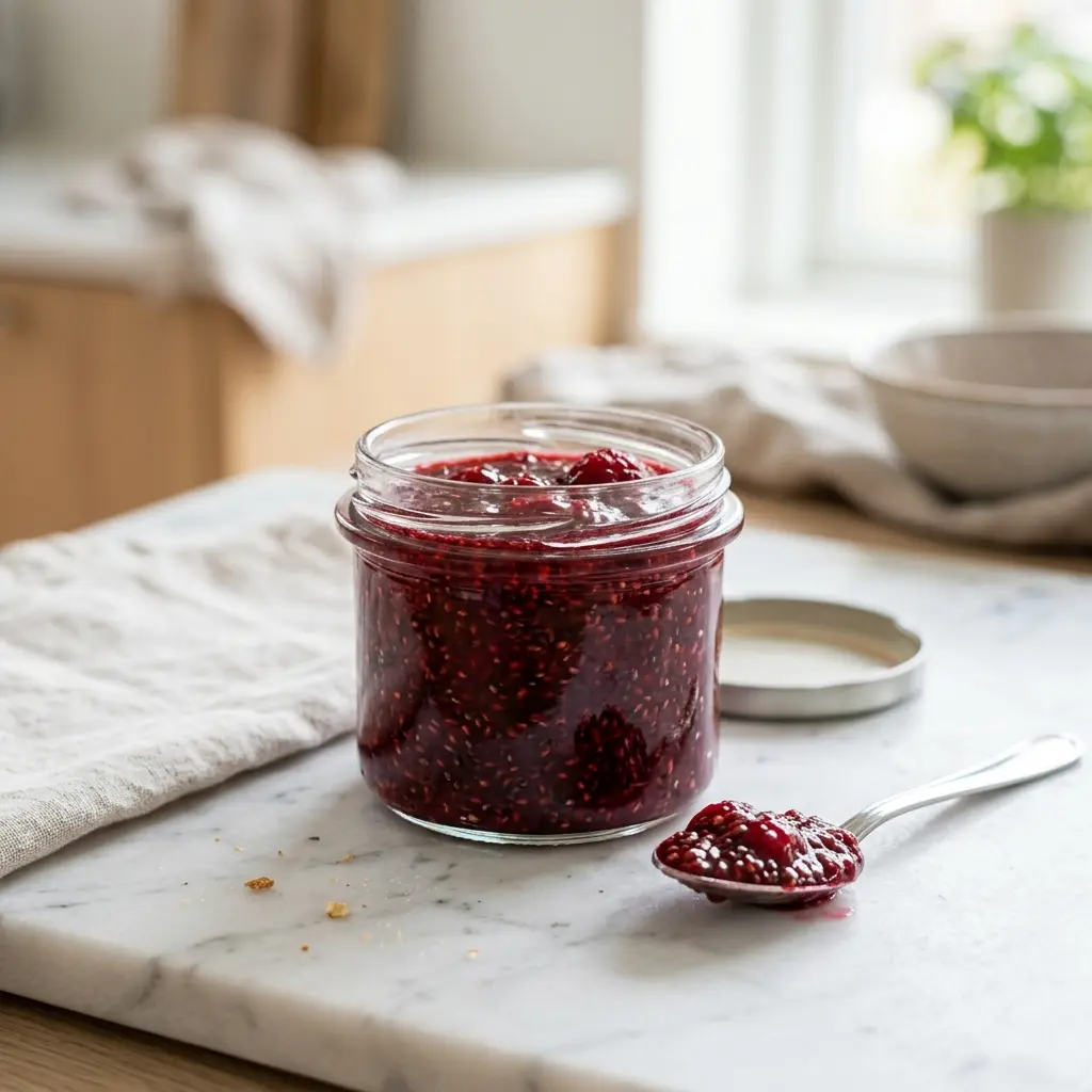 Foto della salsa, del dressing o del condimento: Confettura con semi di chia