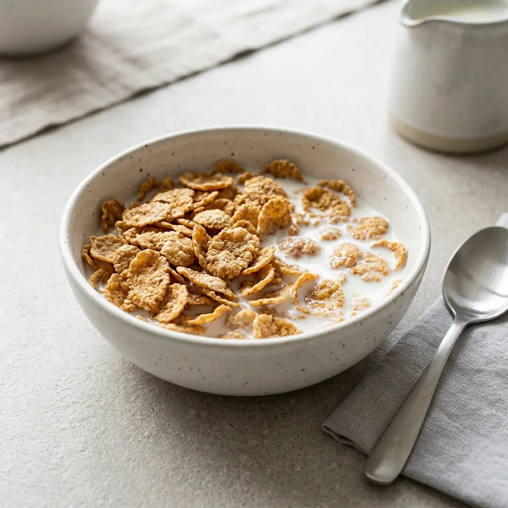 Foto della bevanda pronta: Corn flakes con latte