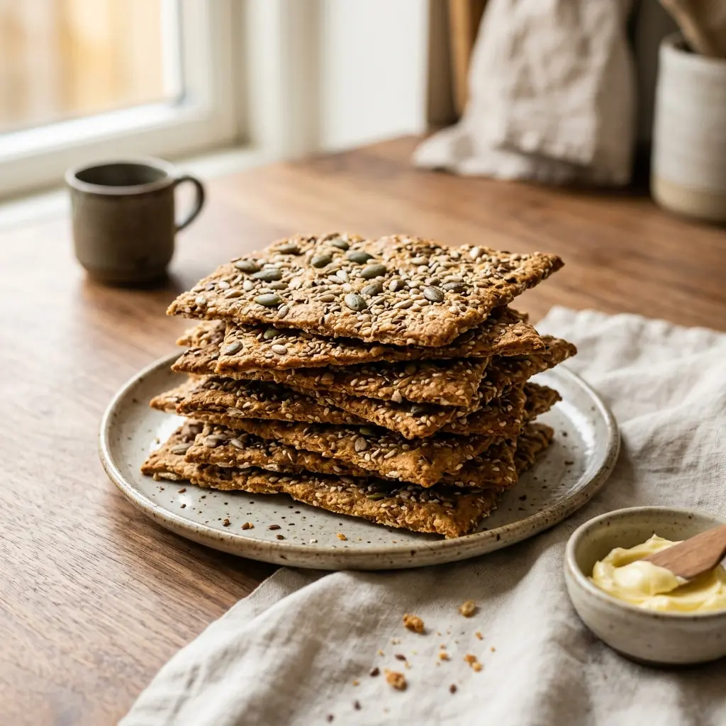 Foto del pane o prodotto da forno: Cracker di segale fatti in casa