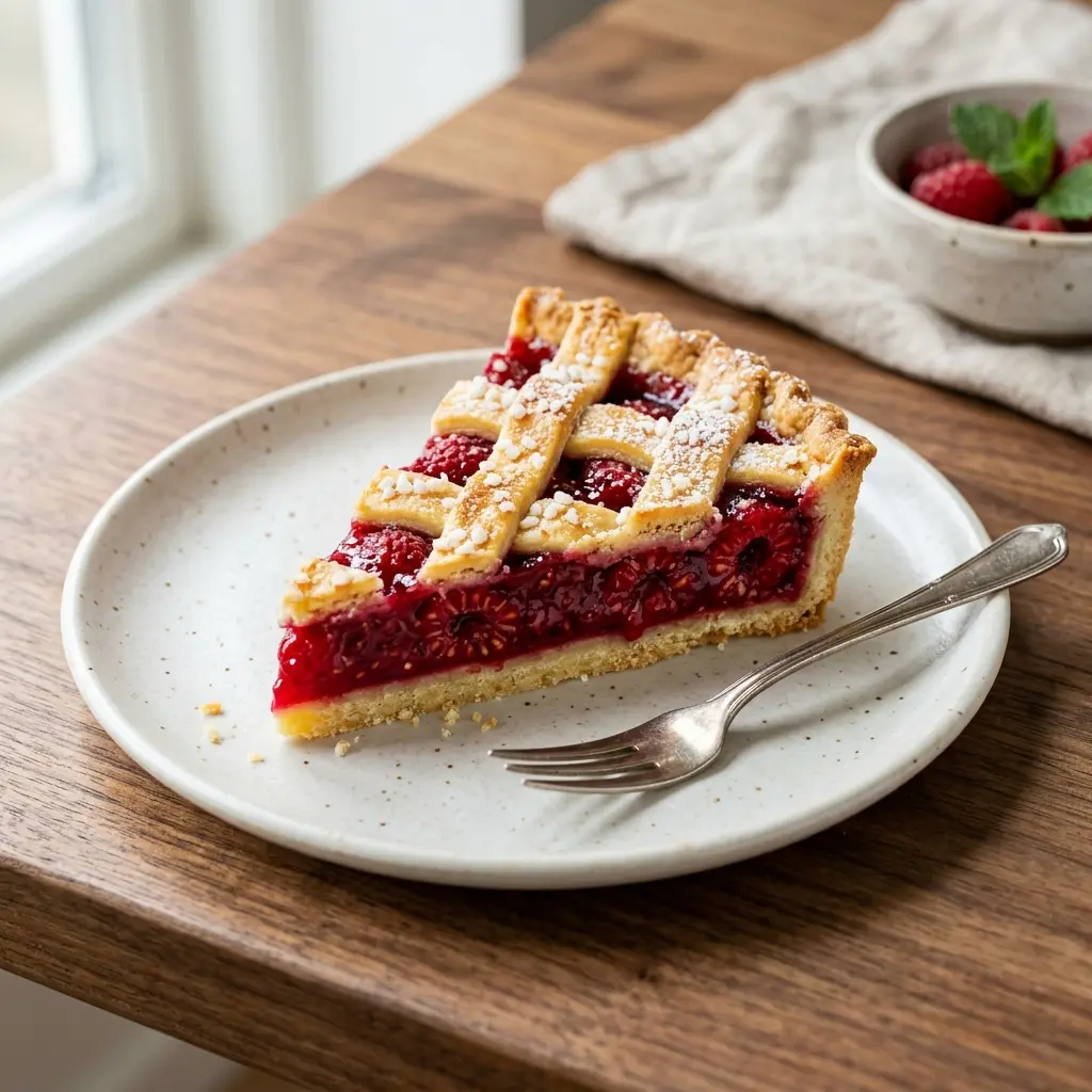 Foto del dessert pronto: Crostata ai lamponi