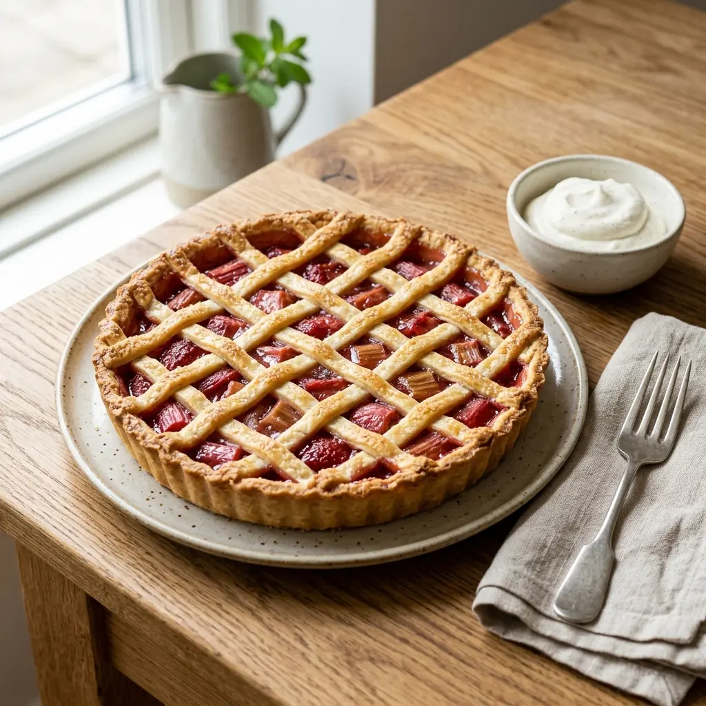 Foto del dessert pronto: Crostata al rabarbaro