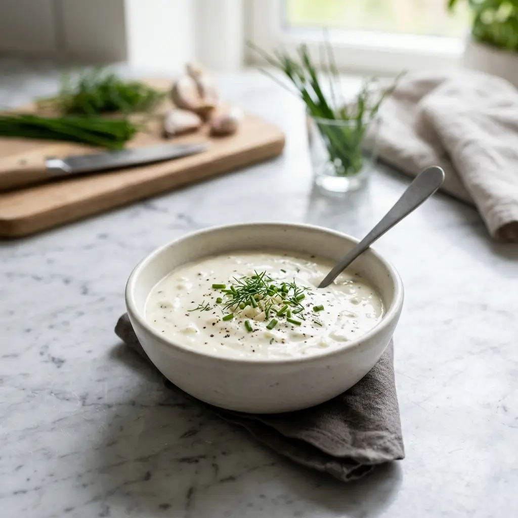 Foto della salsa, del dressing o del condimento: Dressing all'aglio