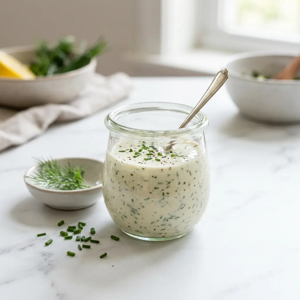 Foto della salsa, del dressing o del condimento: Dressing alla crème fraîche