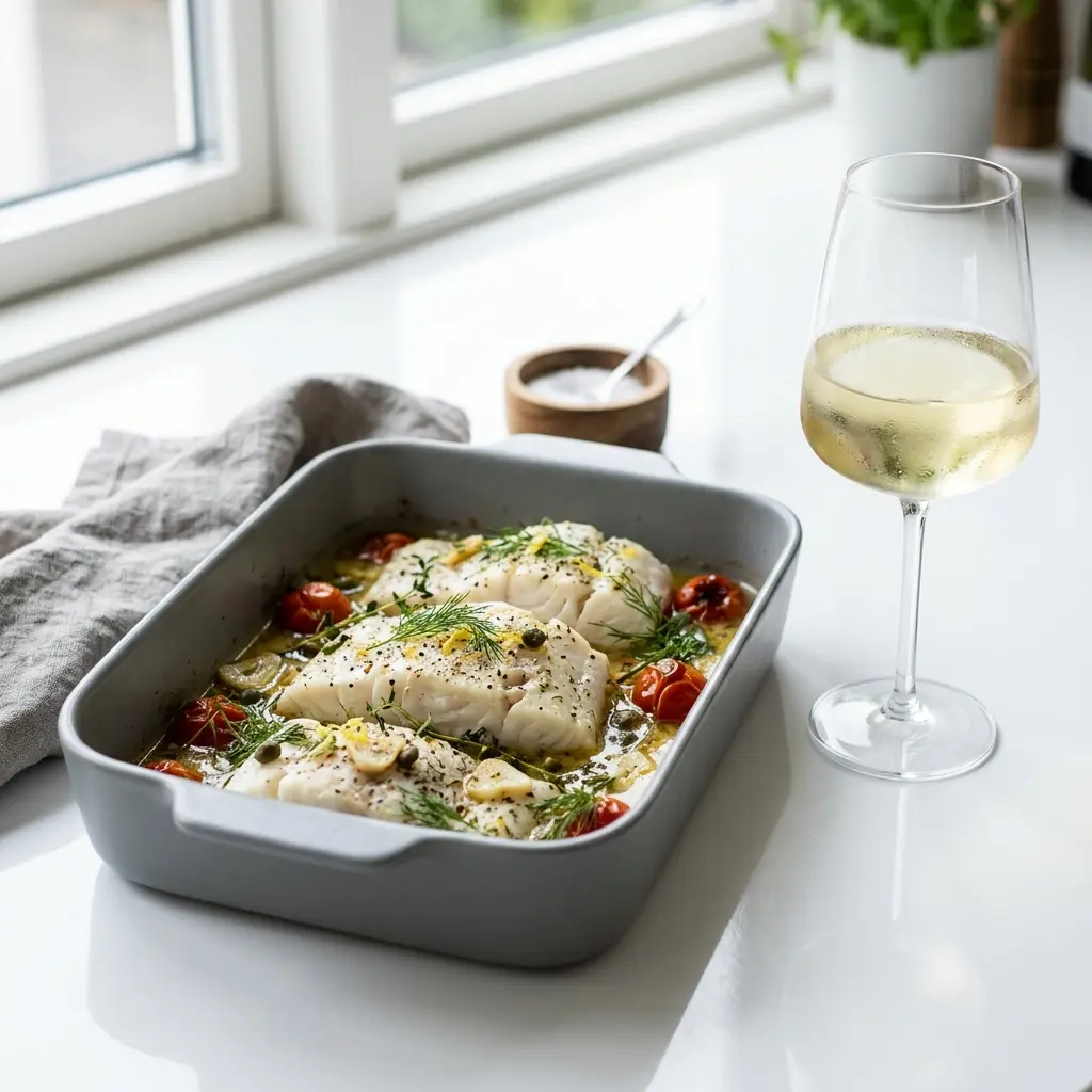Foto del piatto pronto: Filetto di merluzzo al forno