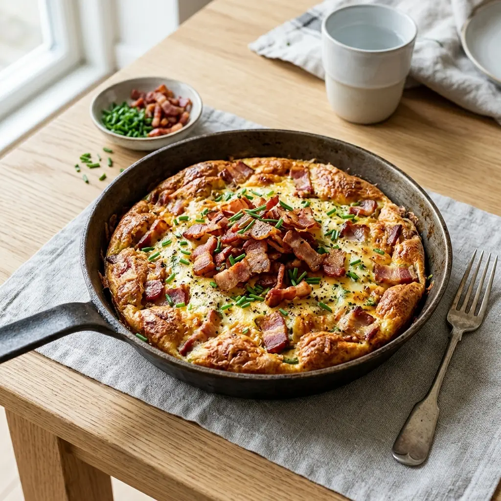 Foto del piatto pronto: Frittata con bacon