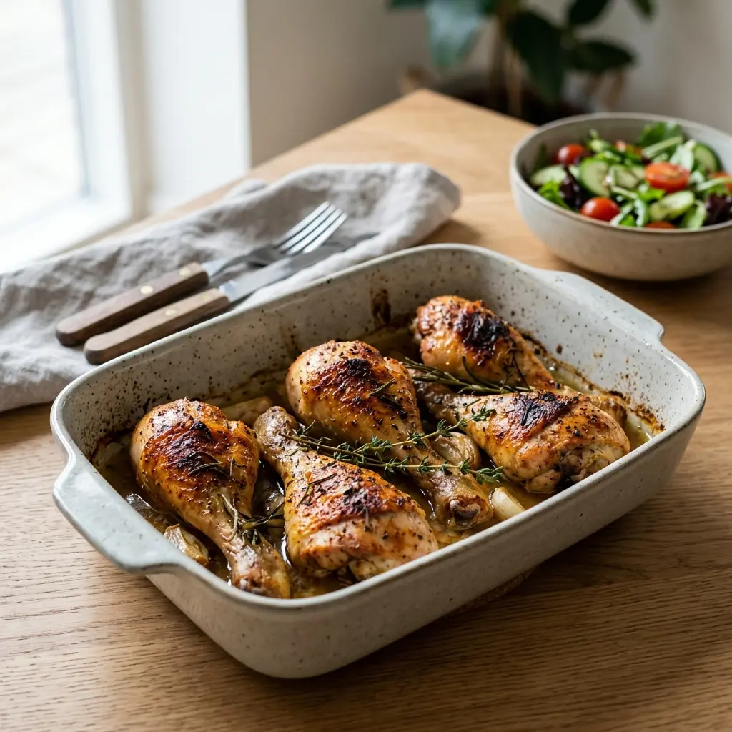 Foto del piatto pronto: Fusi di pollo al forno