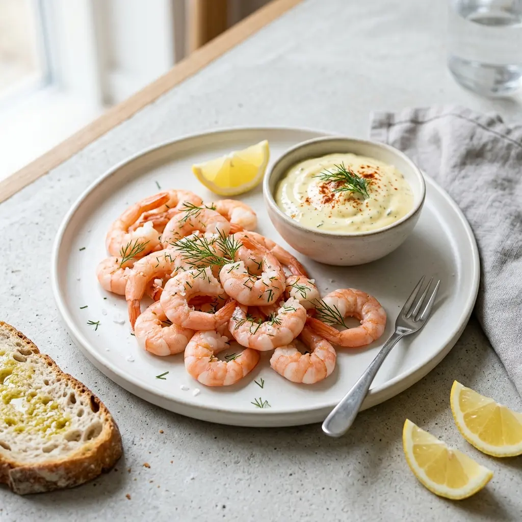 Foto della salsa, del dressing o del condimento: Gamberi con aioli