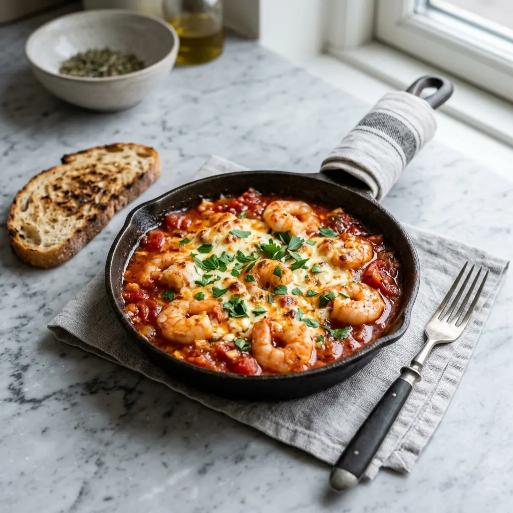 Foto del piatto pronto: Gamberi saganaki