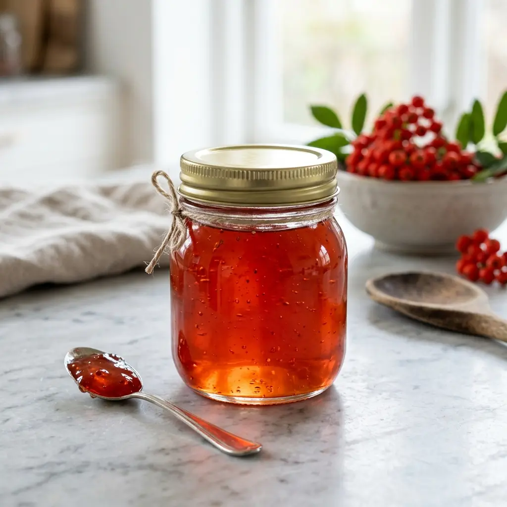 Foto della salsa, del dressing o del condimento: Gelatina di sorbo