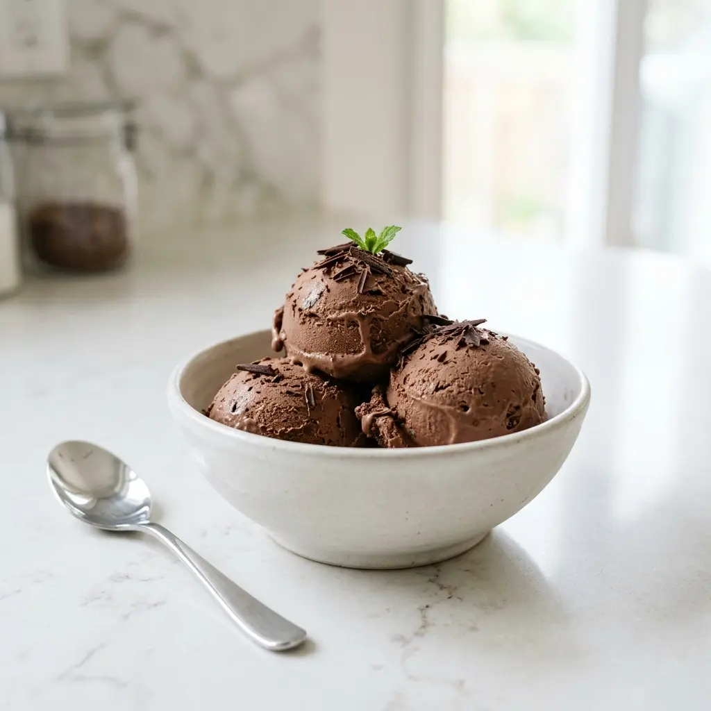 Foto del dessert pronto: Gelato al cioccolato