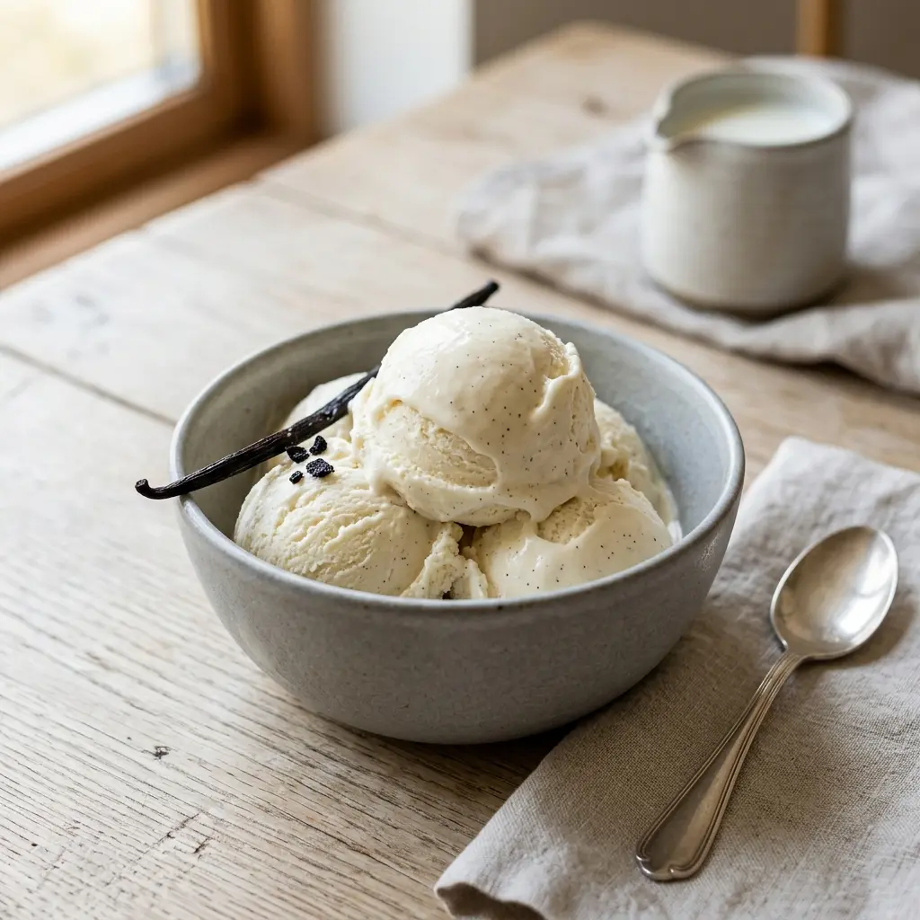 Foto del dessert pronto: Gelato alla vaniglia fatto in casa