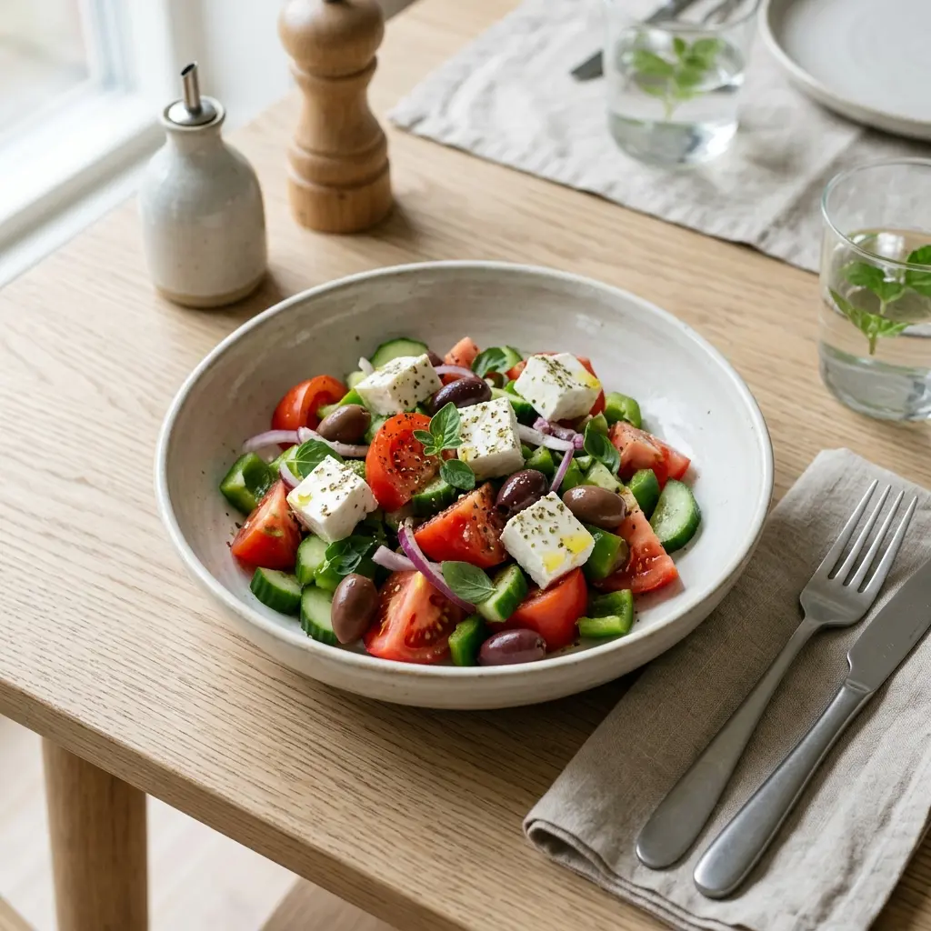 Foto dell'insalata pronta: Insalata alla greca