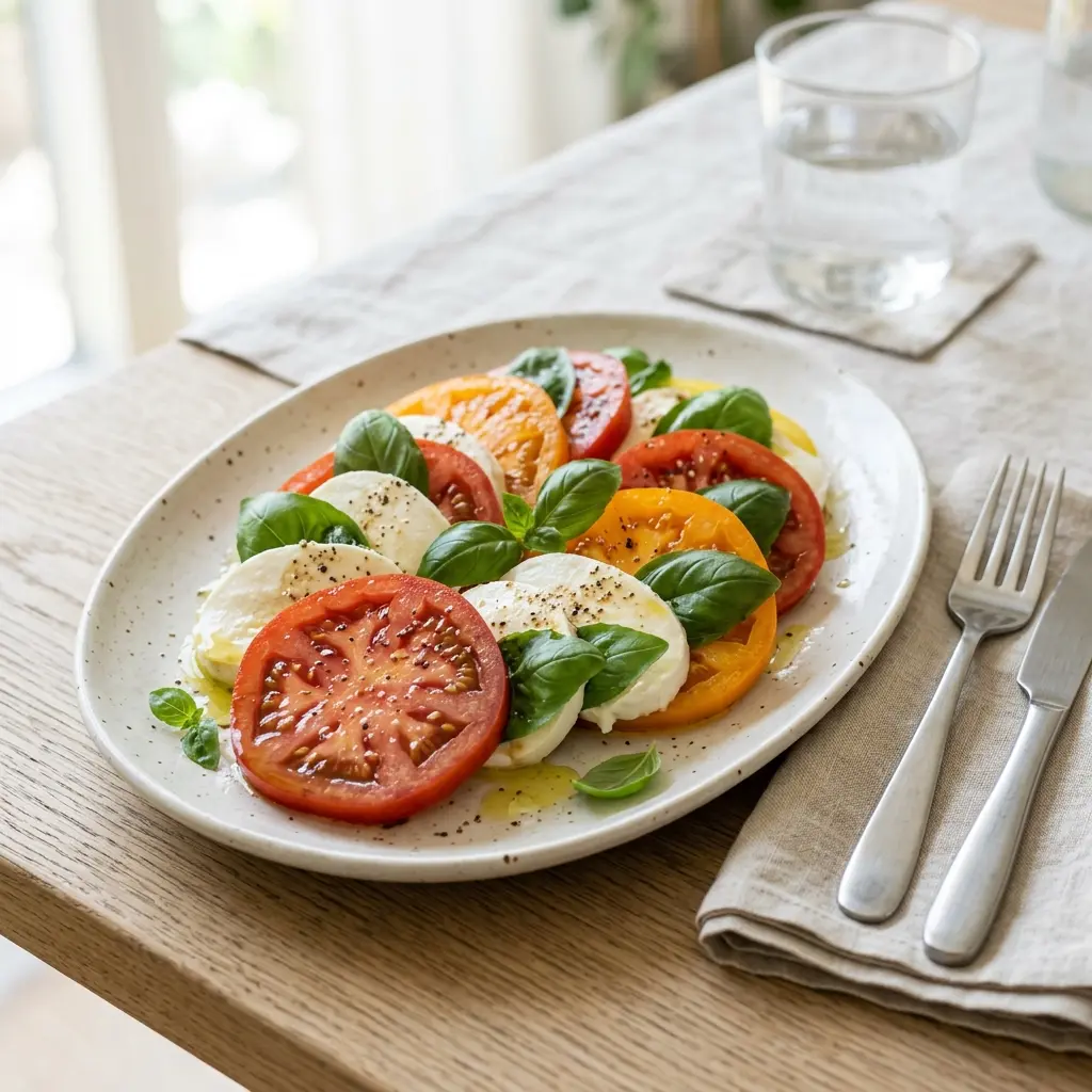 Foto dell'insalata pronta: Insalata caprese