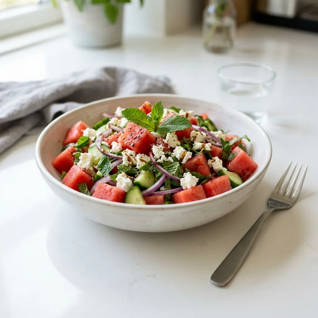 Foto dell'insalata pronta: Insalata di anguria