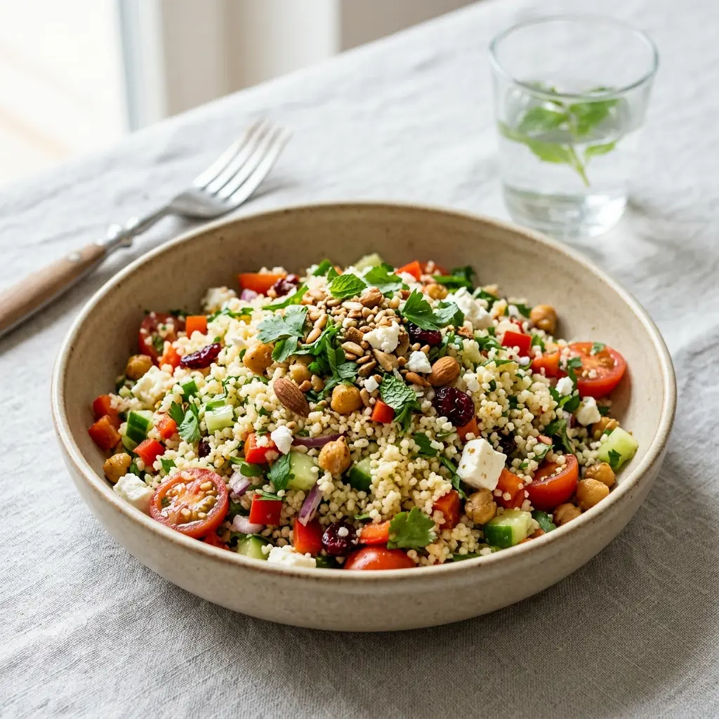 Foto dell'insalata pronta: Insalata di couscous