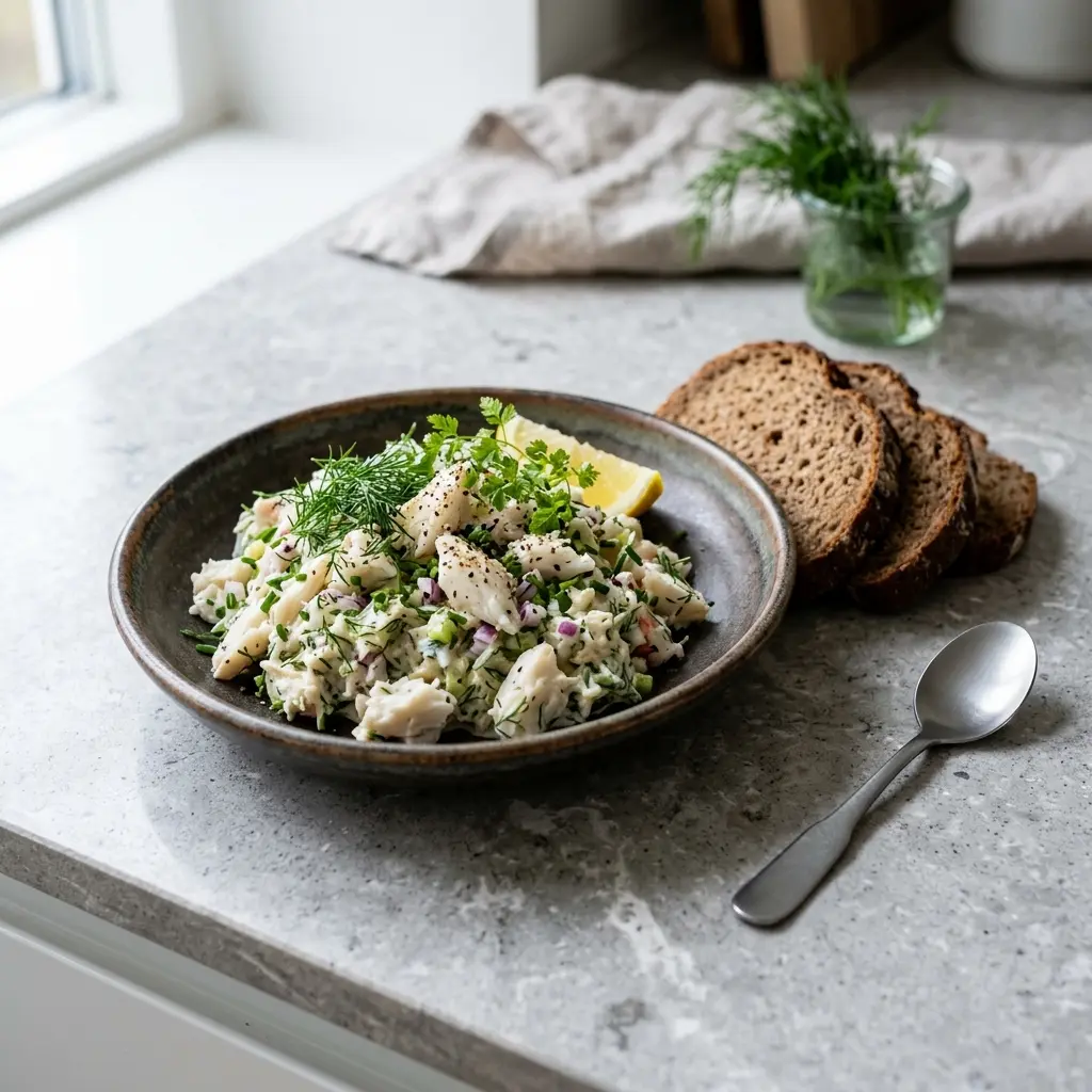 Foto dell'insalata pronta: Insalata di granchio fatta in casa