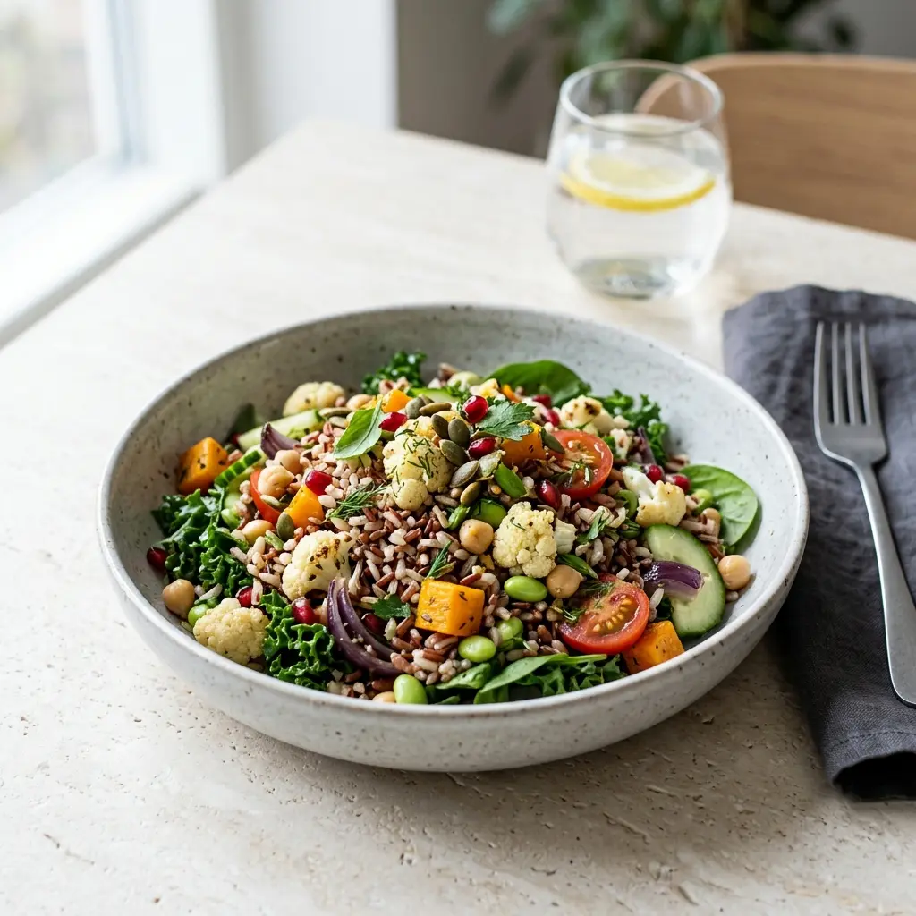 Foto dell'insalata pronta: Insalata di riso