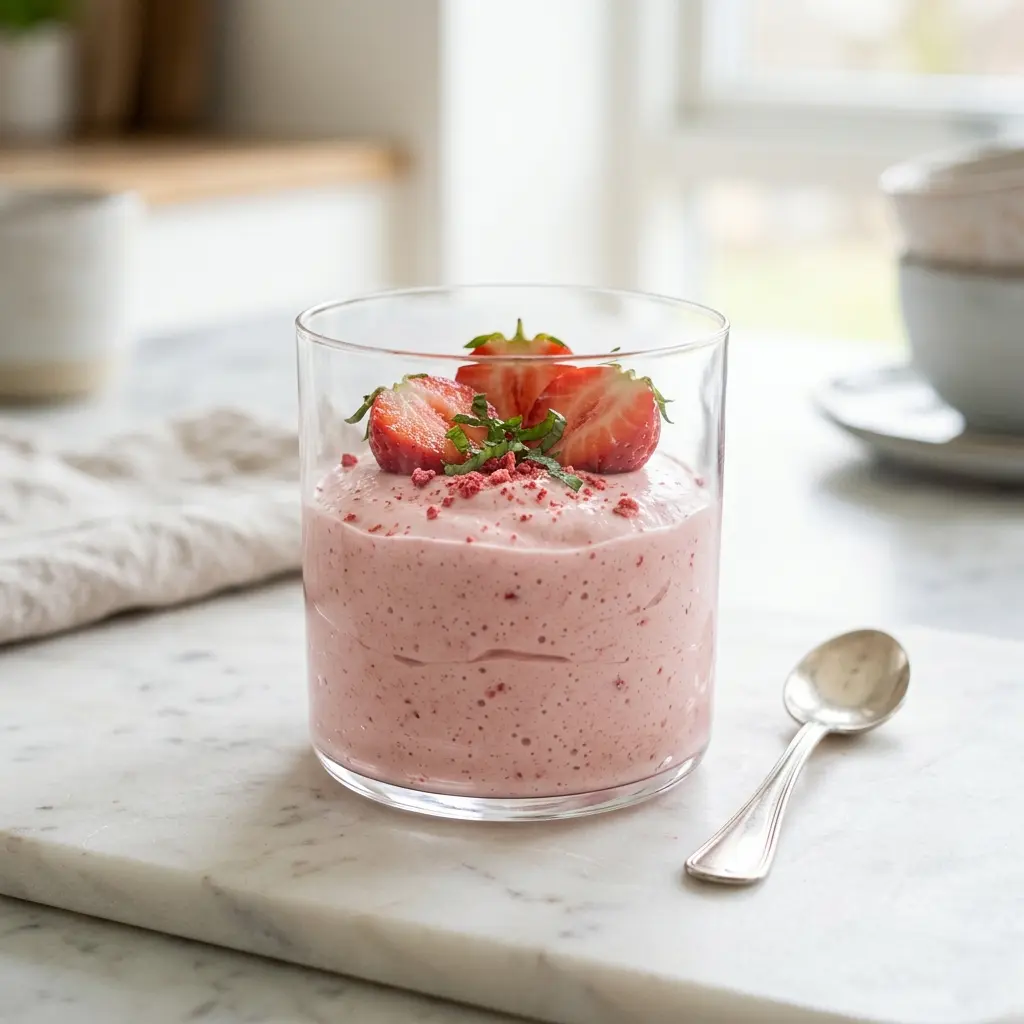 Foto del dessert pronto: Mousse alle fragole
