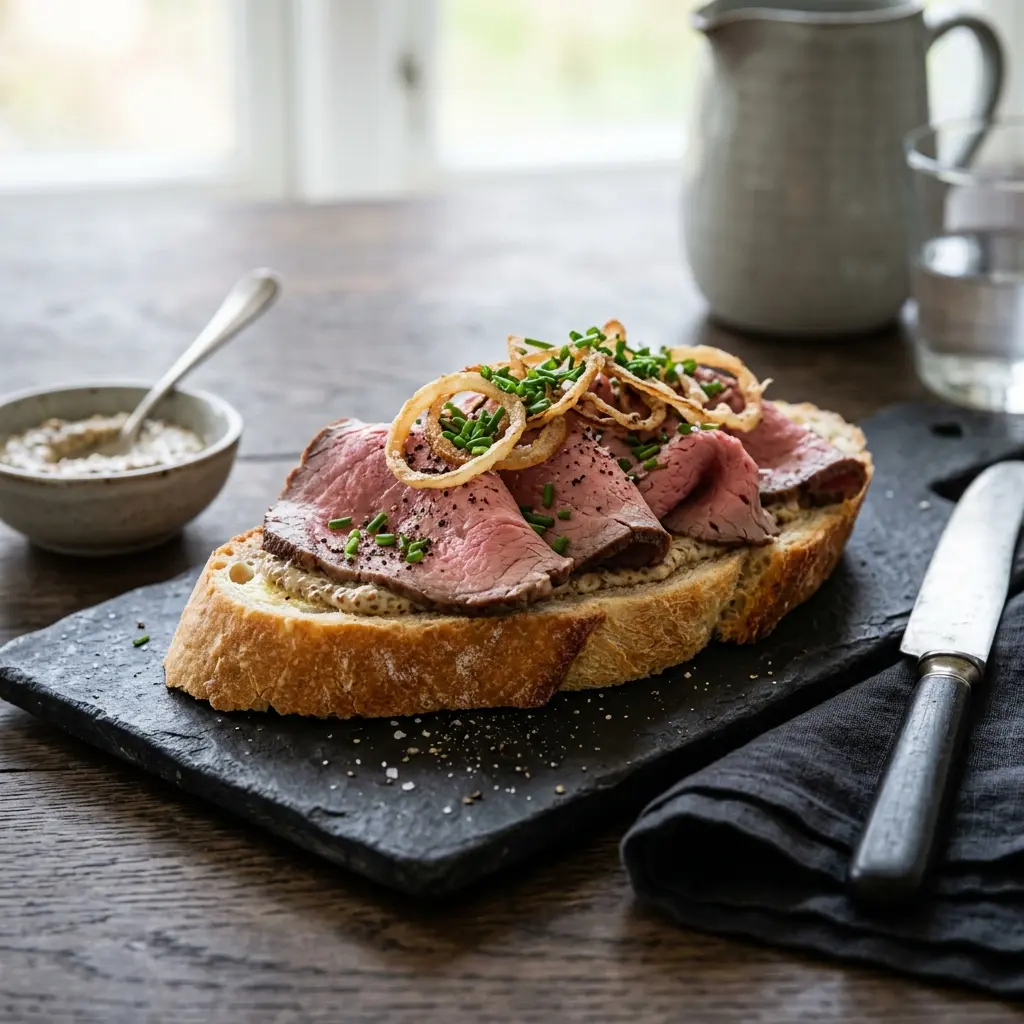 Foto del pane o prodotto da forno: Pane bianco con roast beef