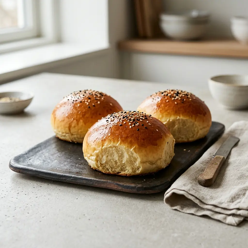 Foto del pane o prodotto da forno: Panini brioche per hamburger