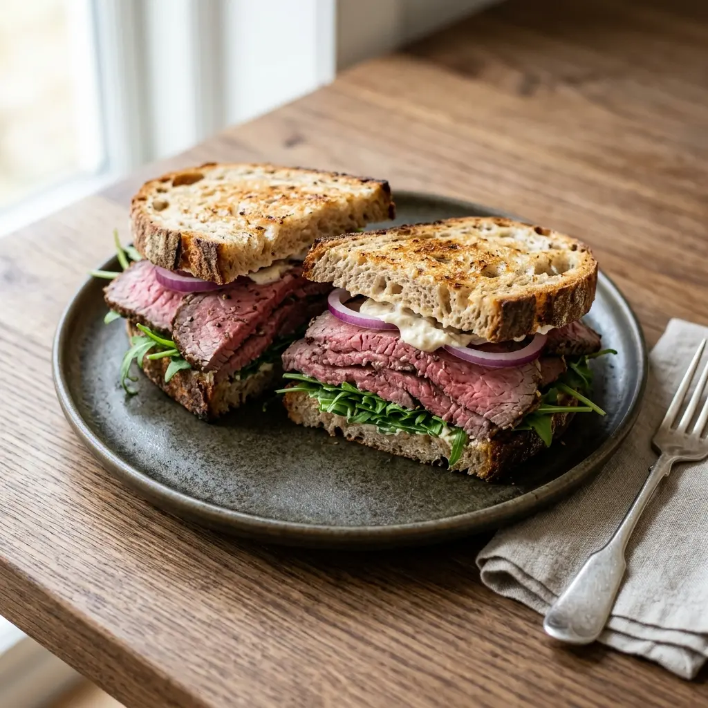 Foto del pane o prodotto da forno: Panino con roast beef