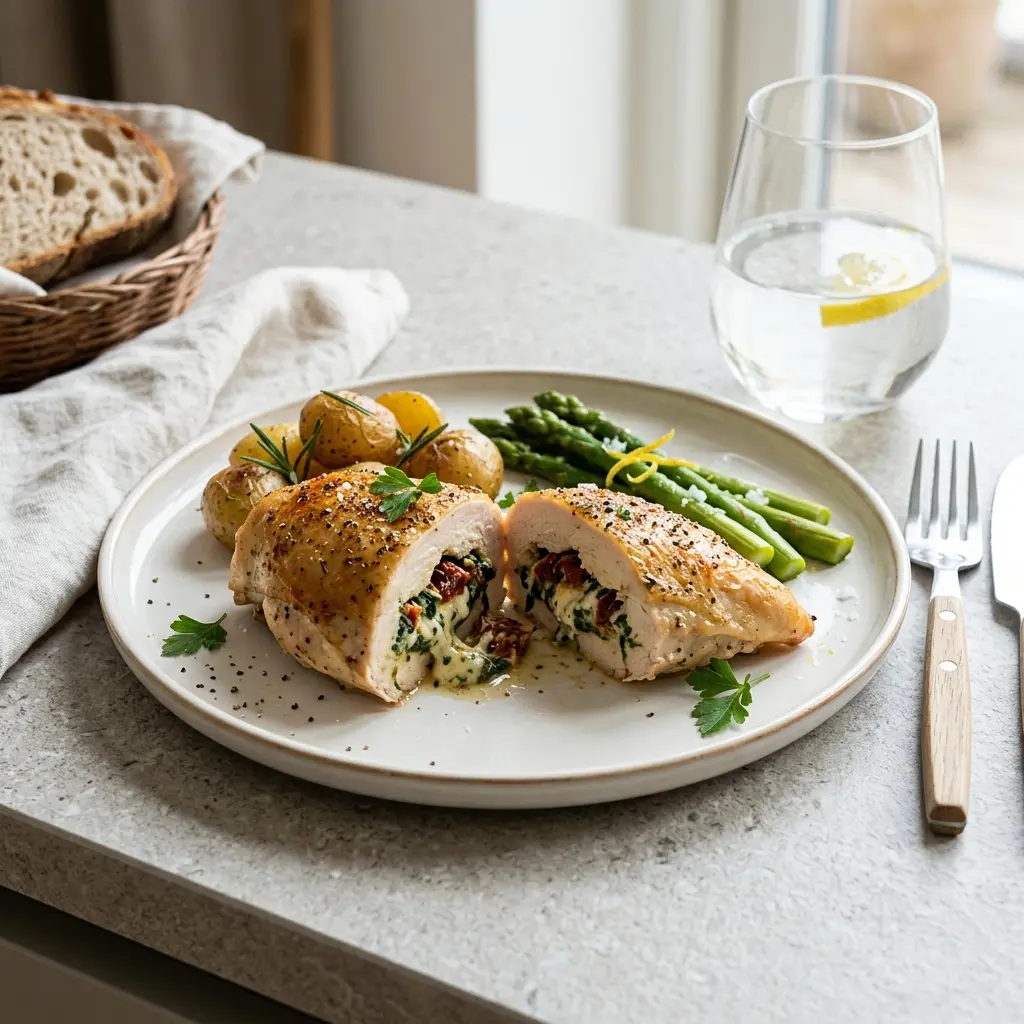 Foto del piatto pronto: Petto di pollo ripieno