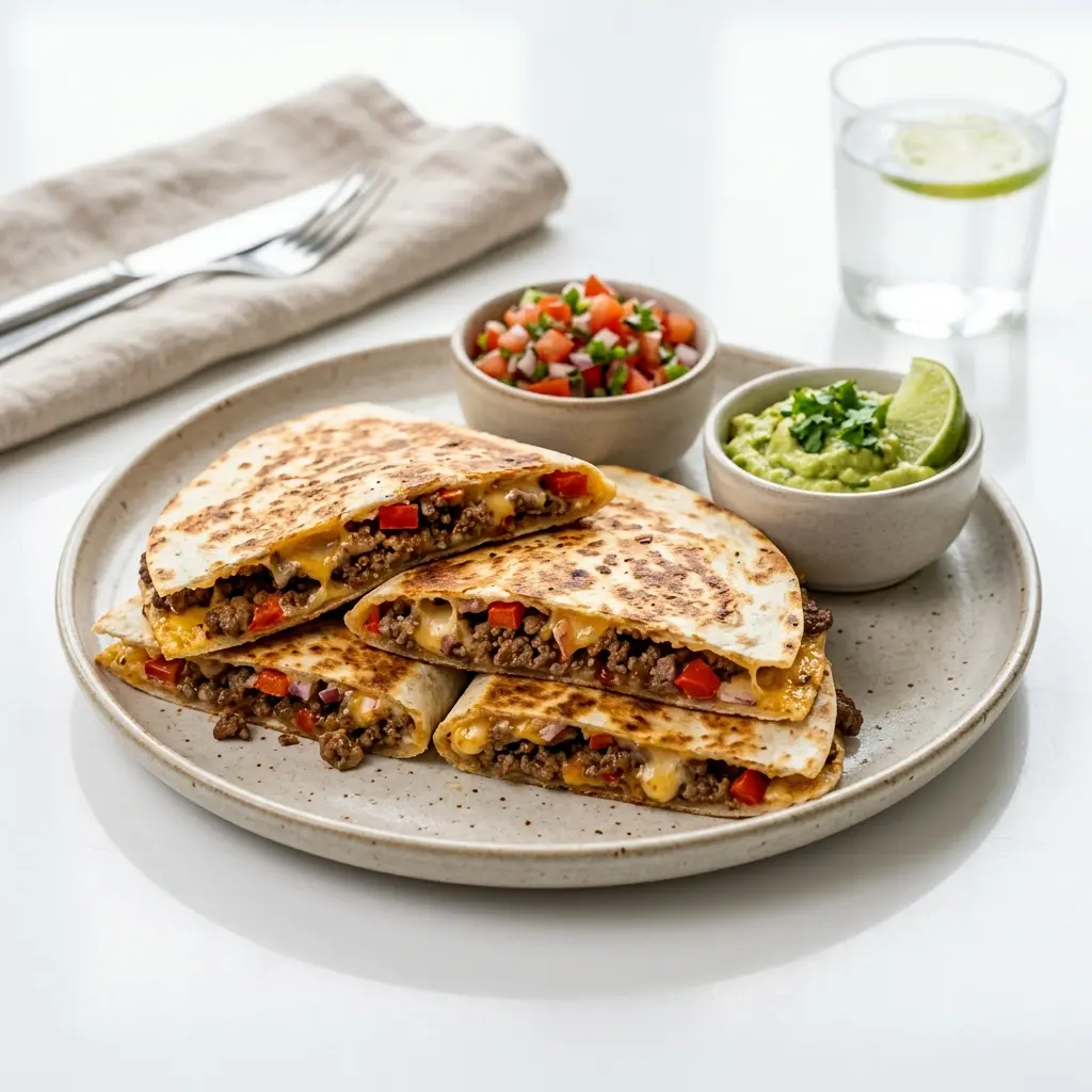 Foto del piatto pronto: Quesadillas con manzo