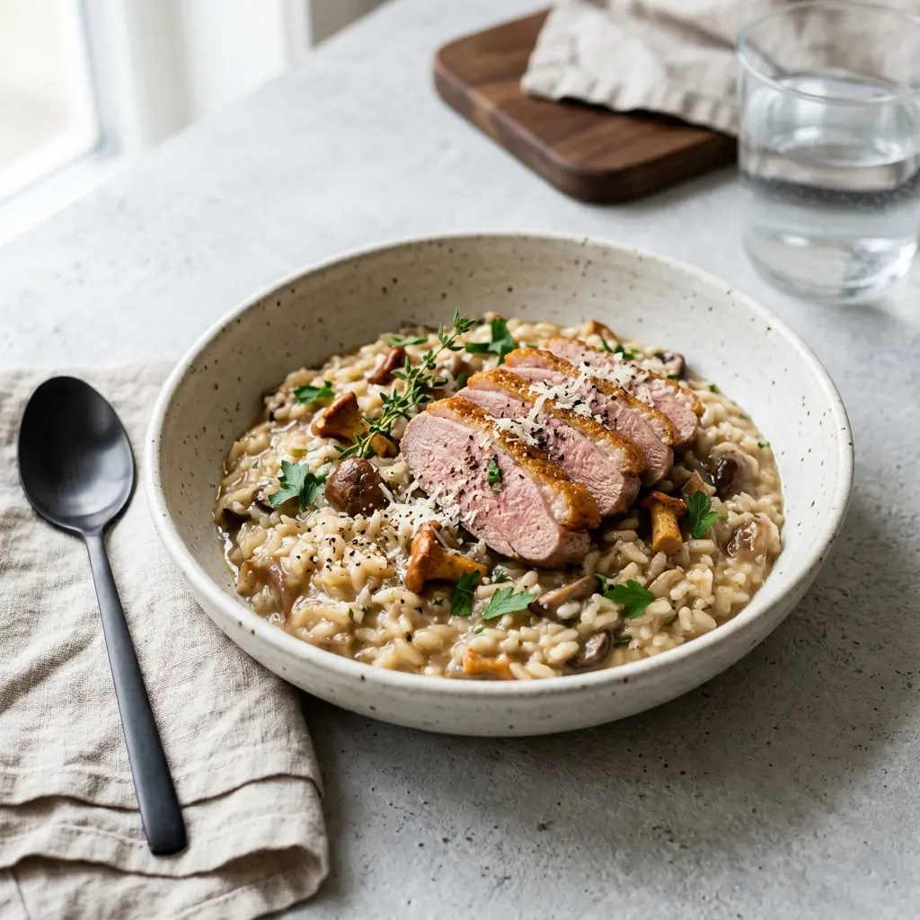 Foto del piatto pronto: Risotto con anatra