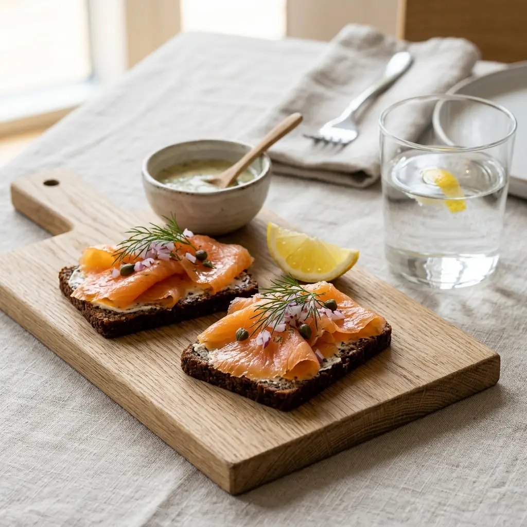 Foto del piatto pronto: Salmone affumicato a freddo