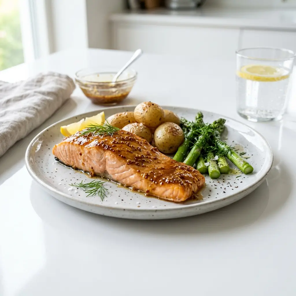 Foto del piatto pronto: Salmone con miele e senape