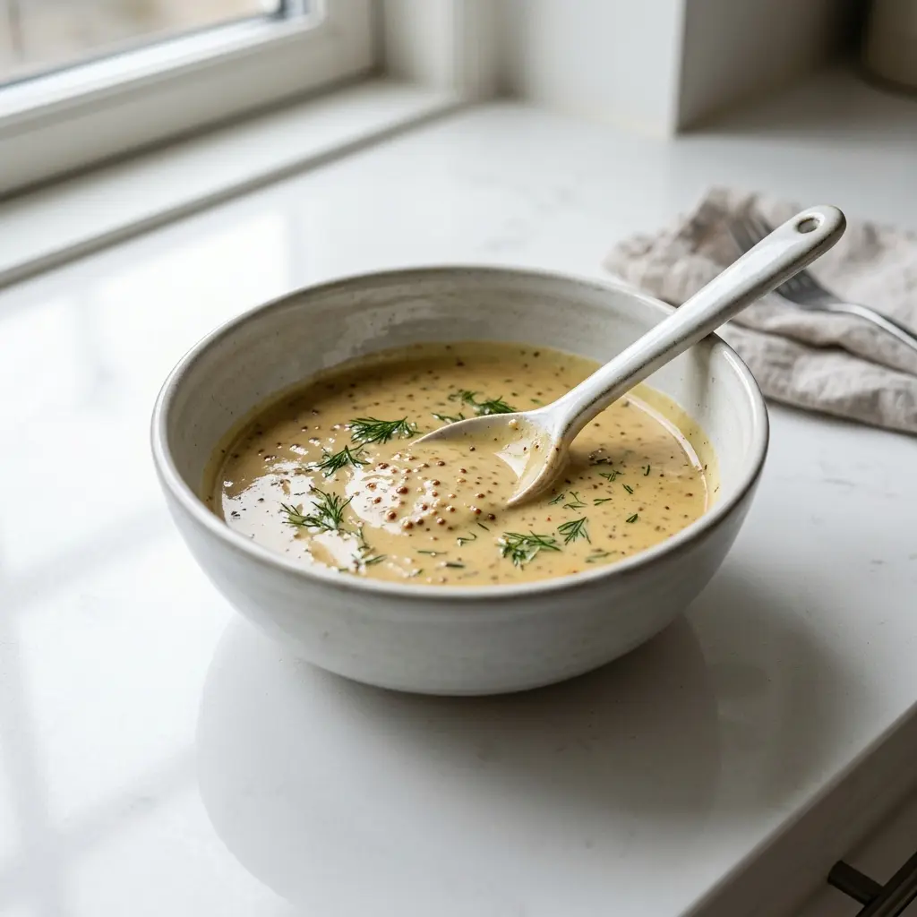 Foto della salsa, del dressing o del condimento: Salsa alla senape