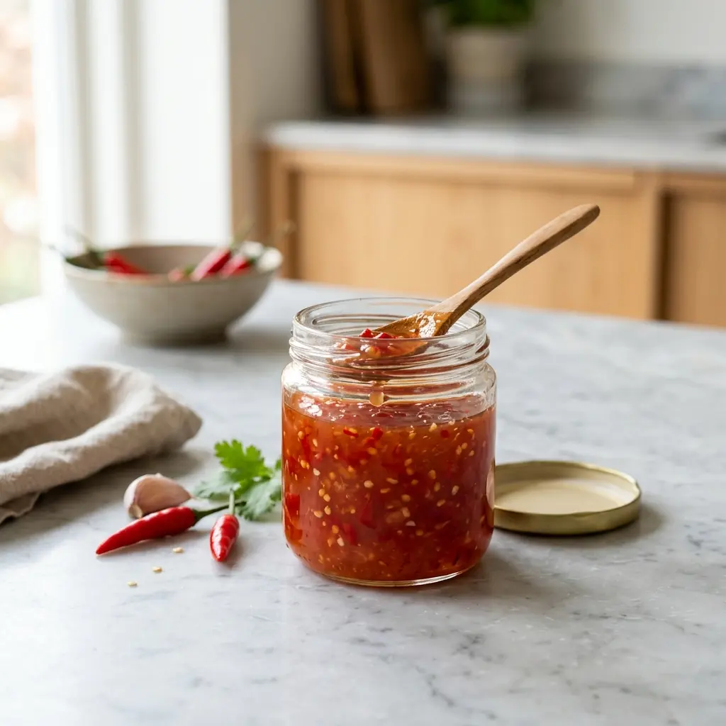 Foto della salsa, del dressing o del condimento: Salsa chili dolce