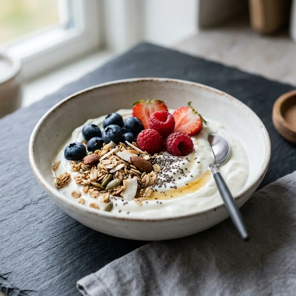 Foto del piatto pronto: Skyr con topping