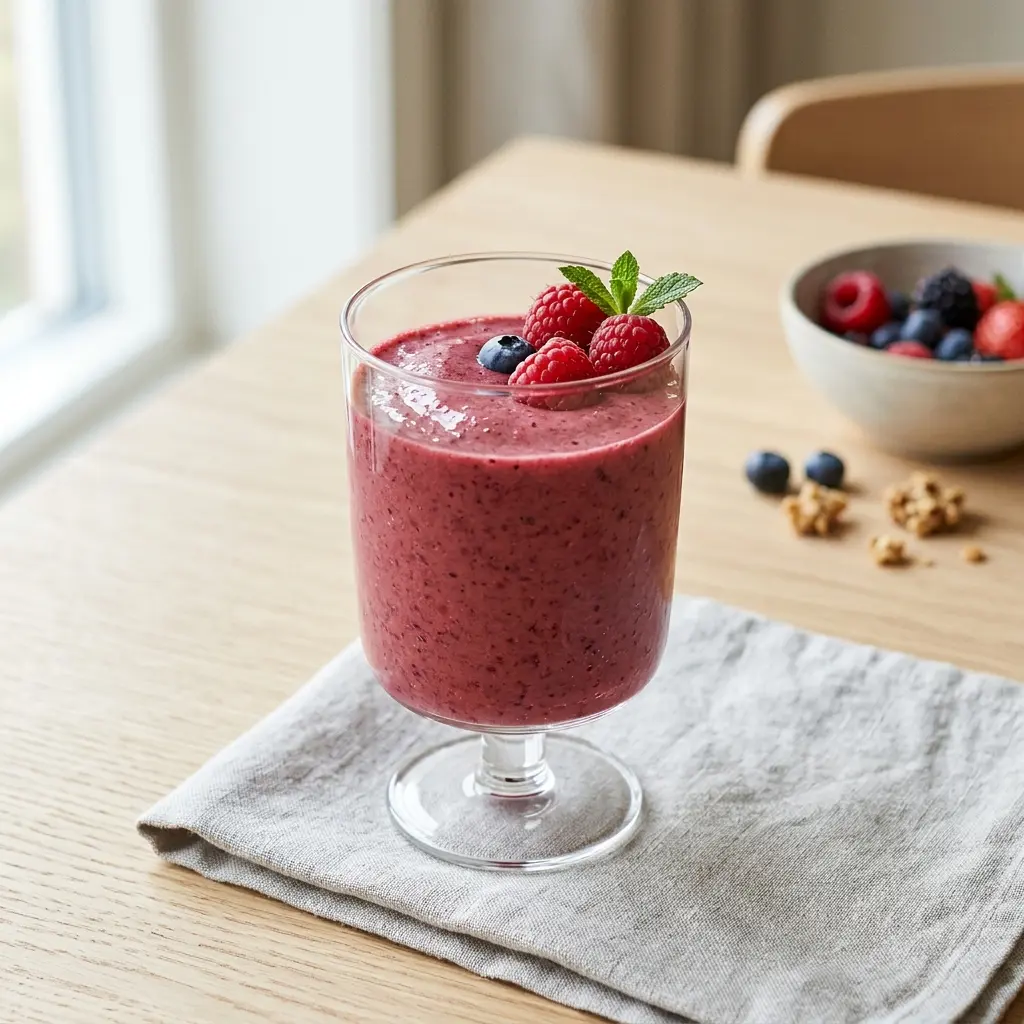 Foto della bevanda pronta: Smoothie ai frutti di bosco