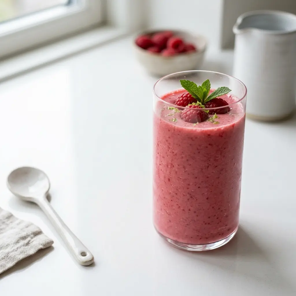 Foto della bevanda pronta: Smoothie ai lamponi