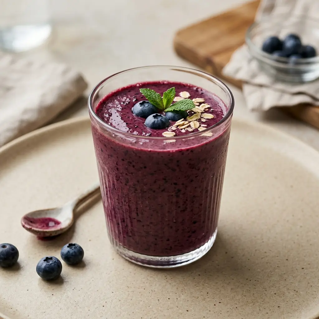 Foto della bevanda pronta: Smoothie ai mirtilli