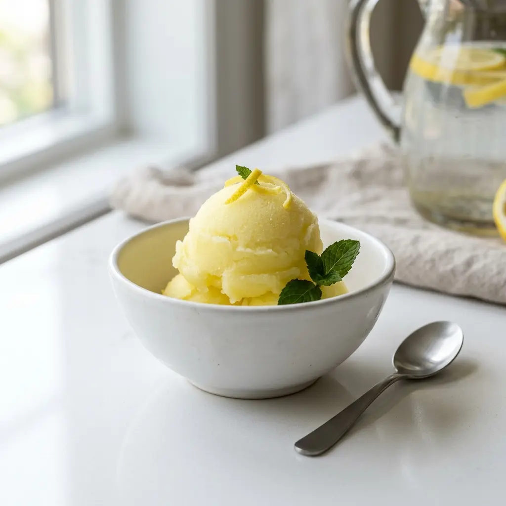 Foto del dessert pronto: Sorbetto al limone