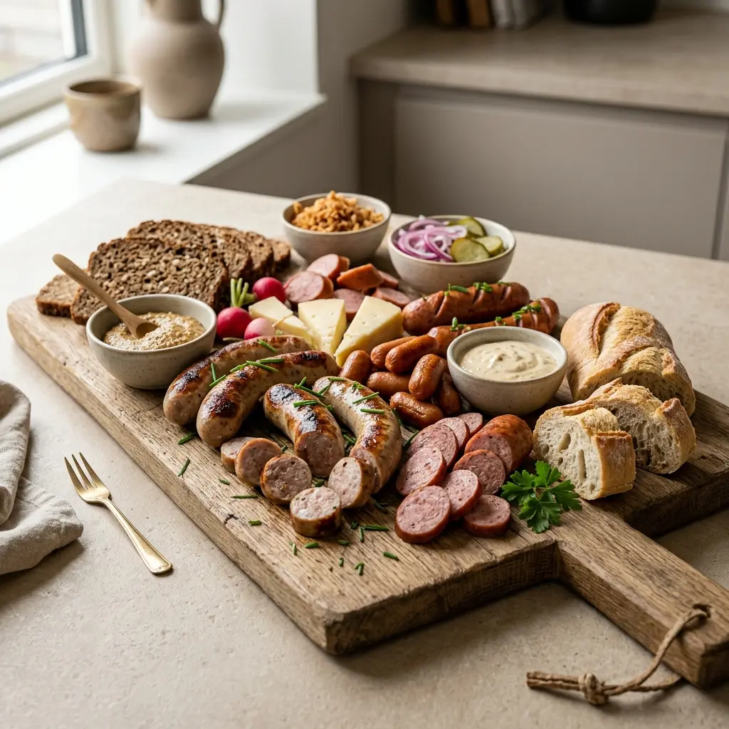 Foto del piatto pronto: Tagliere di salumi e salsicce