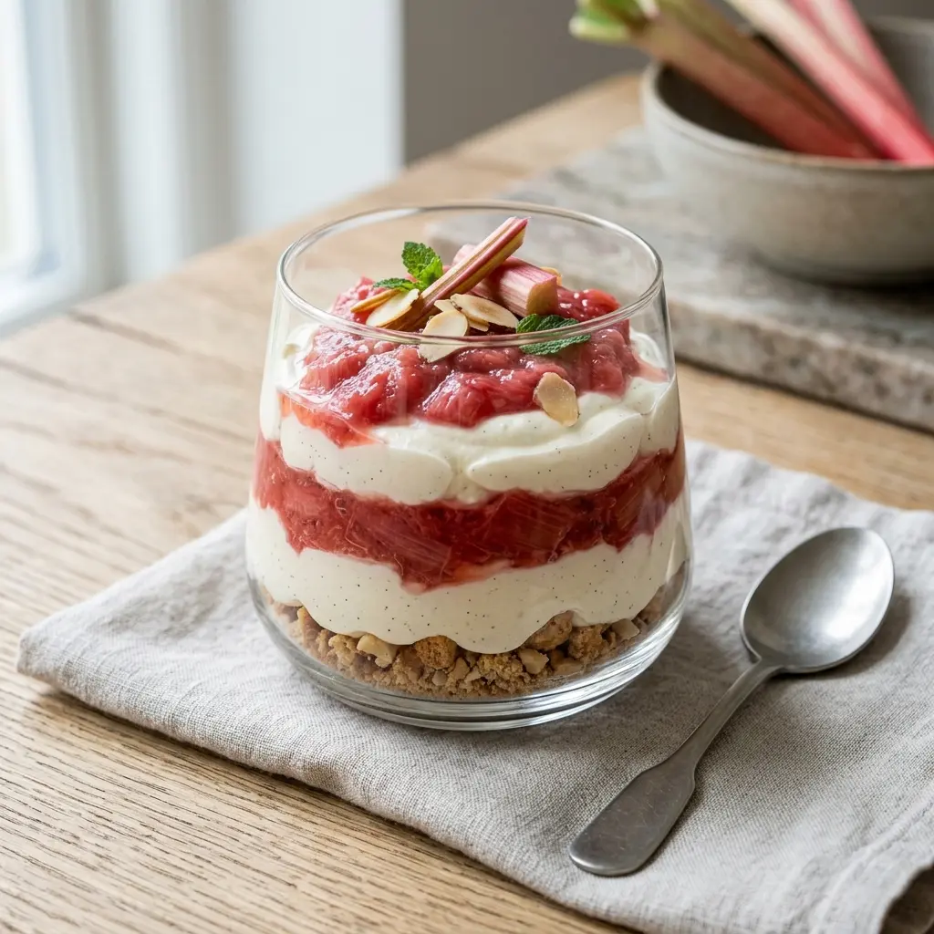 Foto del piatto pronto: Trifle al rabarbaro